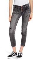 Thumbnail for your product : One Teaspoon Black Hart Knit Super Dupers Skinny Jeans