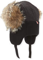 Thumbnail for your product : Moncler Fur-Trim Trapper Hat, Black