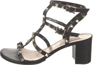 Valentino Punkouture Accents Leather Gladiator Sandals