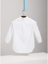 Thumbnail for your product : Burberry Sleeve Tie Detail Stretch Cotton Shirt