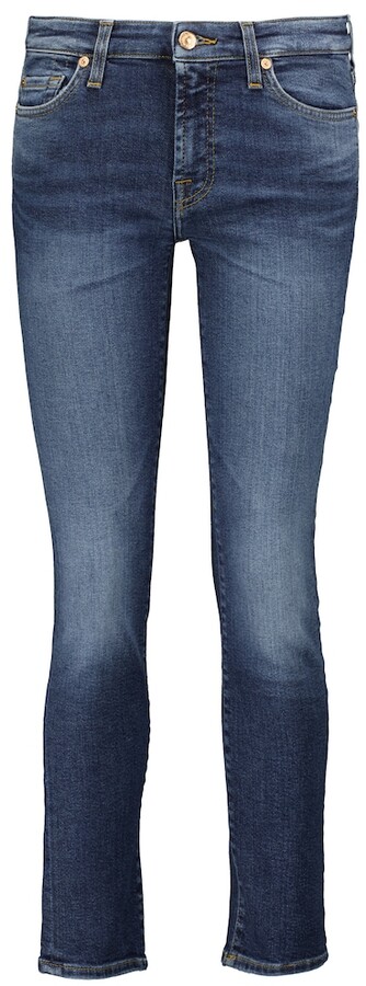 7 For All Mankind Pyper cropped mid-rise skinny jeans