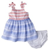 Thumbnail for your product : Osh Kosh Genuine Kids from OshKosh TM Newborn Girls' Striped Sleeveless Dress - Blue/Pink
