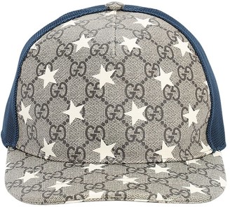 Gucci Stars Print Gabardine Baseball Hat