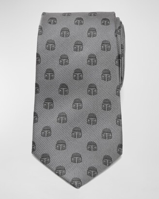 Cufflinks Inc. Men's The Mandalorian Helmet Silk Tie