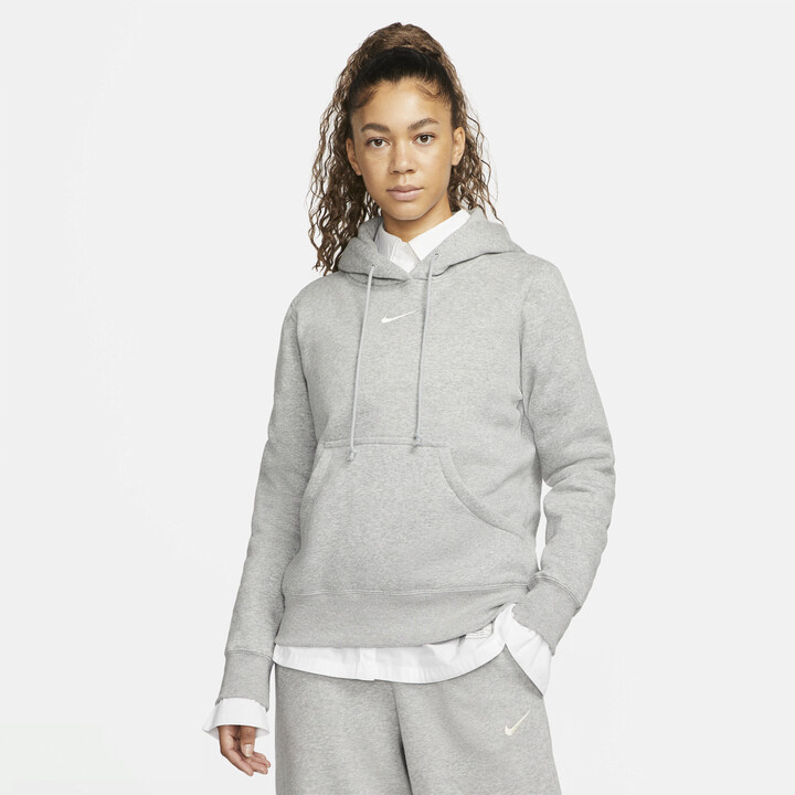 Nike Women's Sportswear Phoenix Fleece Pullover Hoodie in Grey