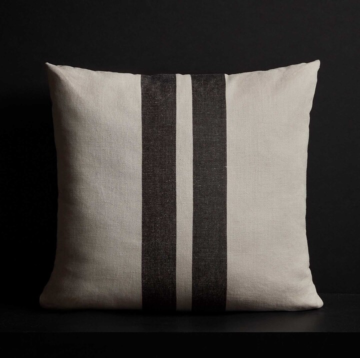 Patio Striped Linen Euro Pillow
