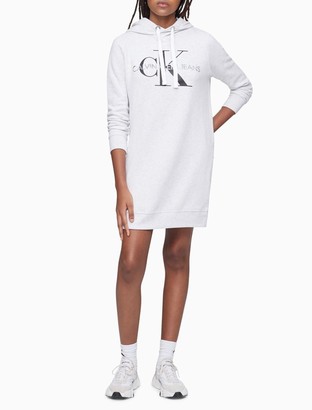 Calvin Klein Monogram Logo Hoodie Dress - ShopStyle