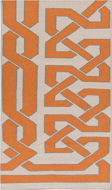 Beth Lacefield for Surya Alameda Hand woven Ivory/Orange Area Rug