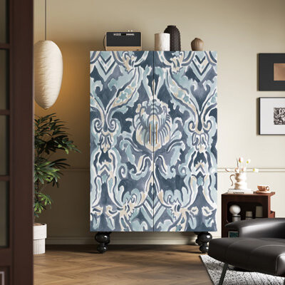 East Urban Home American retro solid wood wardrobe