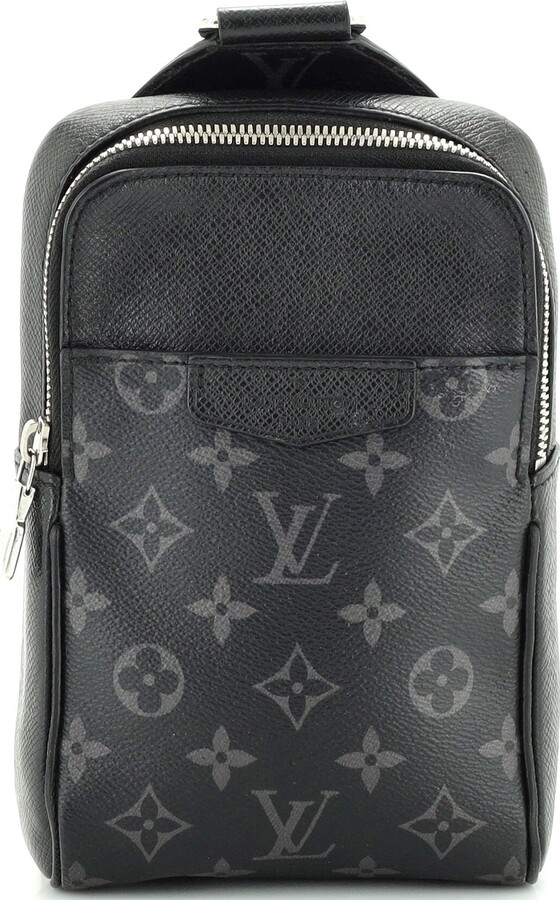 Louis Vuitton Outdoor Slingbag Monogram Taigarama Silver