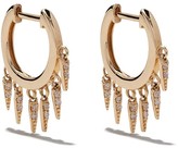 Thumbnail for your product : Sydney Evan 14kt yellow gold Fringe huggie diamond hoop earrings