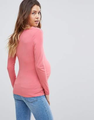 ASOS Maternity Top With Square Neck And Long Sleeve