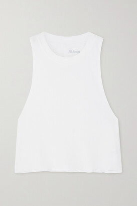 All Access Dynamic Cropped Stretch Cotton And Modal-blend Jersey Tank