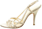 Thumbnail for your product : Dolce & Gabbana Metallic Multistrap Sandals