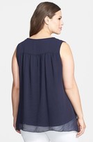 Thumbnail for your product : Dantelle Embellished Sleeveless Chiffon Top (Plus Size)