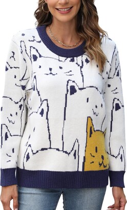Christmas Cat Graphic Sweatshirts Kawaii Pet Long Sleeve Pullovers Funny Animal Cats 3D Printed Polyester Sweaters Unisex Tops