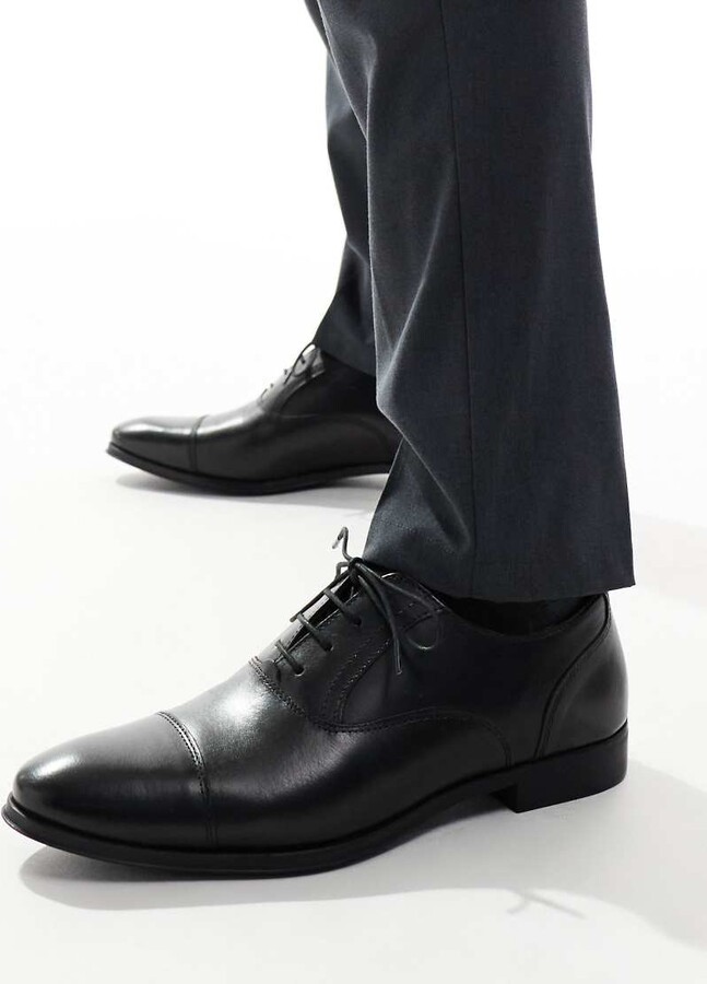 ASOS DESIGN creeper lace up in black suede with zebra detail