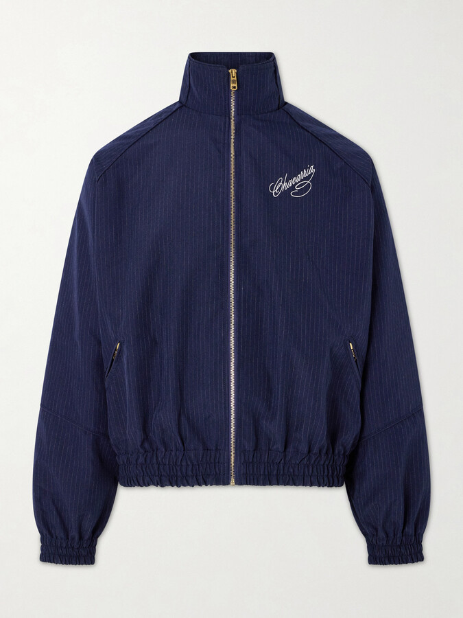 Willy Chavarria Ruff Rider Logo-Embroidered Shell Track Jacket