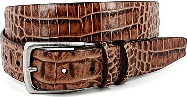 Torino Leather Company Embossed Hornback Croc Belt