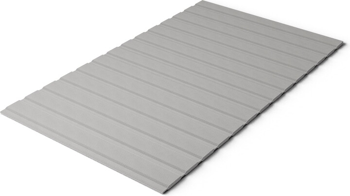 Continental Sleep, 0.75” horizontal Mattress Support Wood Slats with Cover, Queen, Gray