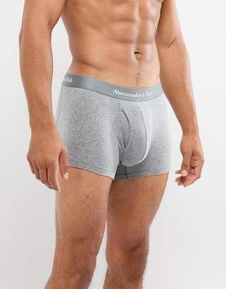Abercrombie & Fitch 3 Pack Trunks Logo Waistband In Grey