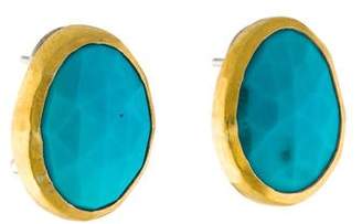 Gurhan Turquoise Button Earrings