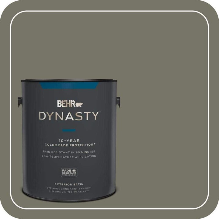 BEHR DYNASTY 1 gal. #BXC-44 Pepper Mill Satin Enamel Exterior Stain-Blocking Paint & Primer