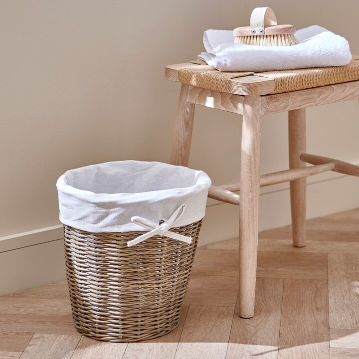 Dunelm Recycled Plastic Wicker Waste Paper Bin Natural ShopStyle