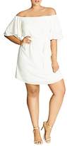 Thumbnail for your product : City Chic Julliet Off The Shoulder Tunic Dress