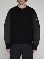Thumbnail for your product : Neil Barrett Hybrid Knit And Nylon Sweater