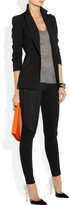 Thumbnail for your product : DKNY Leather-paneled stretch-jersey leggings