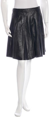 Belstaff Leather Pleated Skirt
