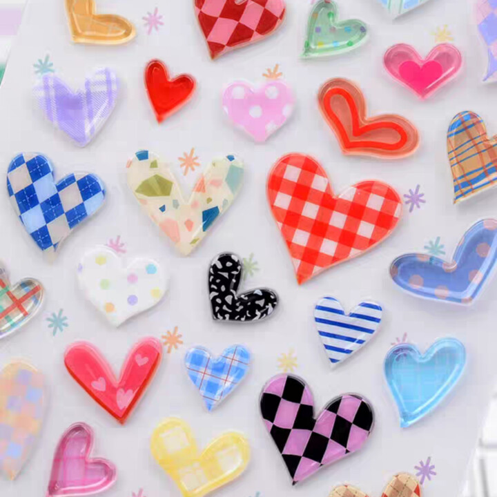NONE Korean Import BONITO Sweet Heart Love Candy Stickers PVC Scrapbooking Diy Journal Stationery Sticker Gift