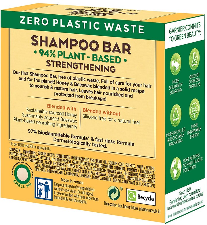 Garnier Ultimate Blends Honey Treasures Strengthening Shampoo Bar for