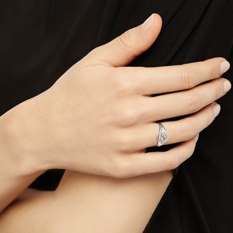 Myia Bonner Initial Y Silver Edwardian Signet Ring