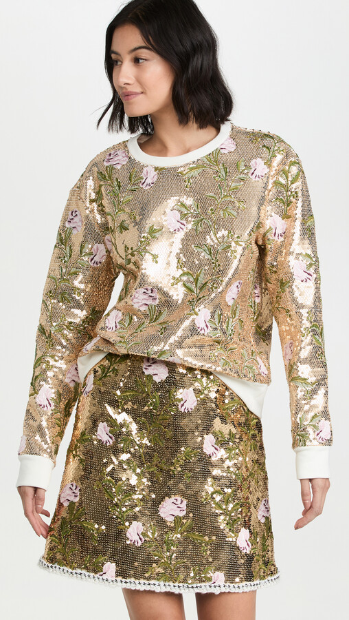 gold sequin sweatshirt