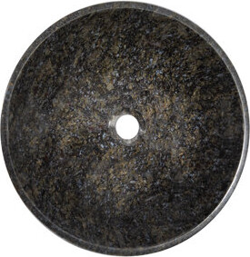 Eden Bath 16.5'' Black/Gray Granite Circular Vessel Bathroom Sink