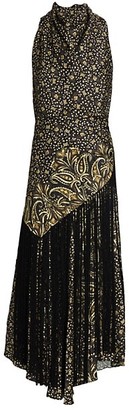 Jonathan Simkhai Dahlia Paisley Print Handkerchief Midi Dress