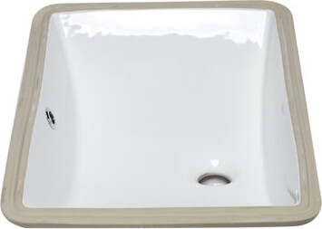 EAGO Ceramic Rectangular Undermount Bathroom Sink with Overflow