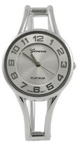 Thumbnail for your product : Geneva Platinum Polished Bangle Women's's Watch - Silver