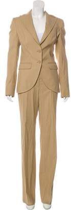 Dolce & Gabbana Peak Lapel Pant Suit Khaki Peak Lapel Pant Suit