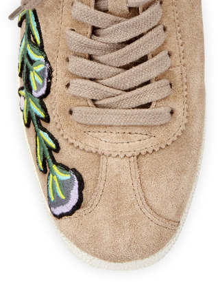 Ash Gull Embroidered Suede Low-Top Sneaker, Coco