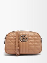 Thumbnail for your product : Gucci GG Marmont Leather Crossbody Bag - Beige