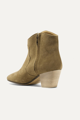 Isabel Marant Dicker Suede Ankle Boots - Brown