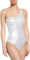 Thumbnail for your product : Melissa Odabash Metallic One-Shoulder One-Piece Swimsuit