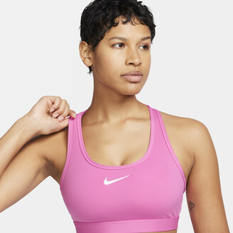 Nike Women's Swoosh Medium Support Padded Sports Bra in Red - ShopStyle