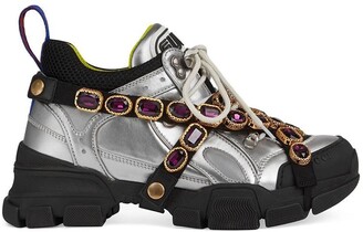 gucci flashtrek embellished sneakers women