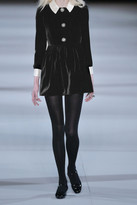 Thumbnail for your product : Saint Laurent Silk-trimmed embellished velvet mini dress