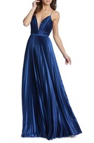 Thumbnail for your product : Leena for Mac Duggal Ieena for MacDuggal Plunge Neck Pleated Ballgown