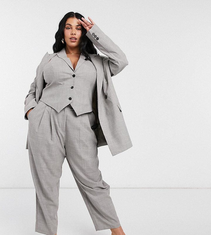 plus size grey blazer